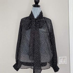 Polka dot BR blouse, size S